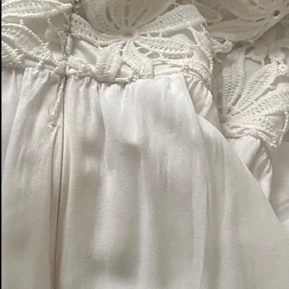 Vintage White Lace Bodice A-Symmetrical Hemmed Sundress / Wedding Dress - Picture 11 of 13